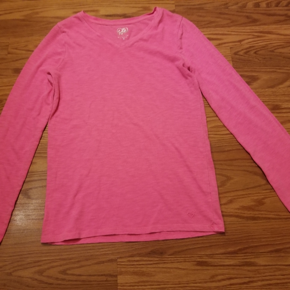 Justice long sleeve pink shirt